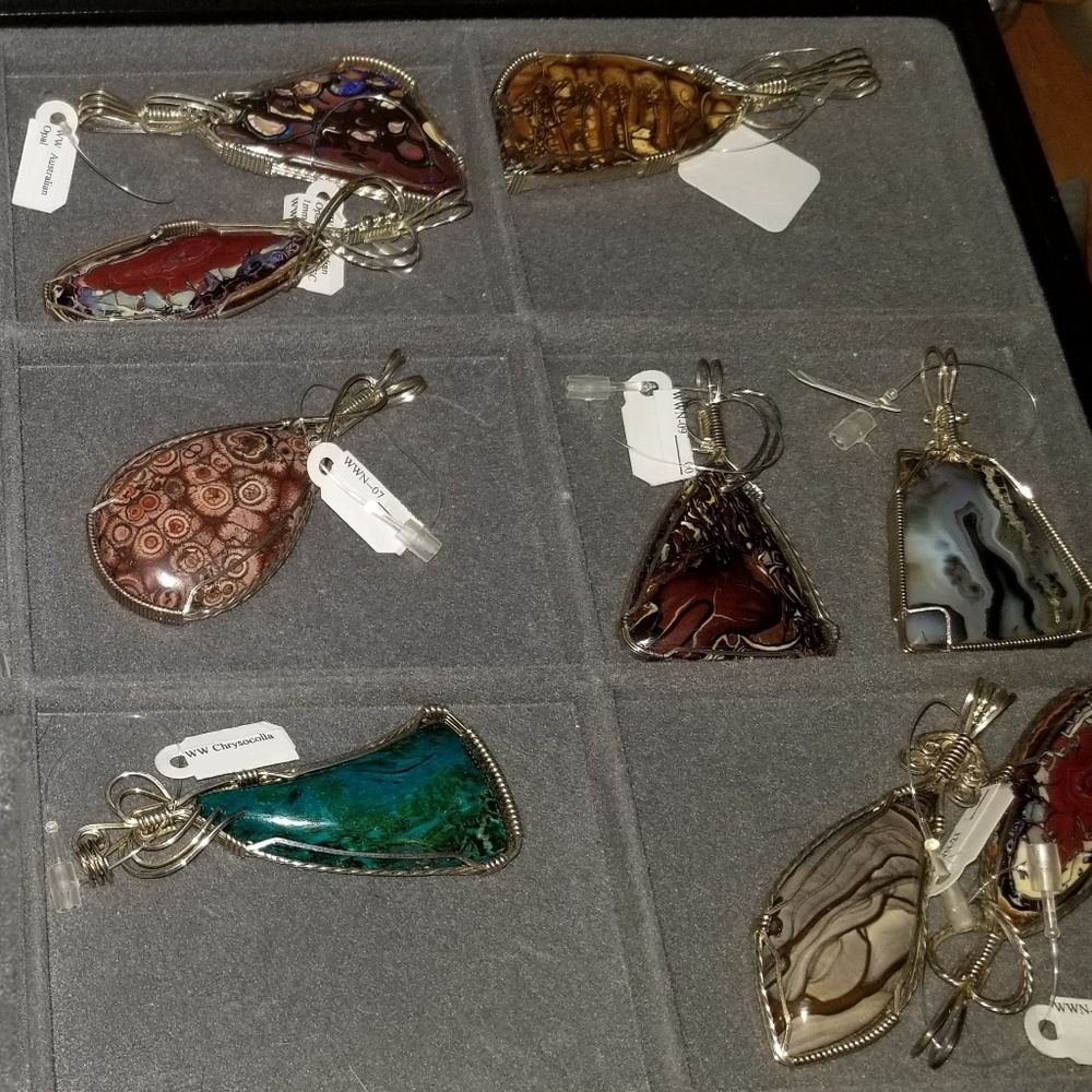 More Wire Wrapped Pendants